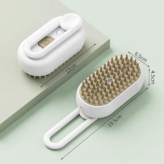 Pet Steam Brush Cat Dog Cleaning Steamy Spray Massage Beauty Comb 3 in 1 Depilazione Forniture per Toelettatura Accessori per Animali Domestici